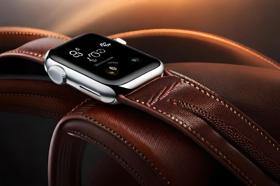 Apple Watch with Leather band